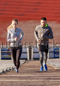 High school athletes running